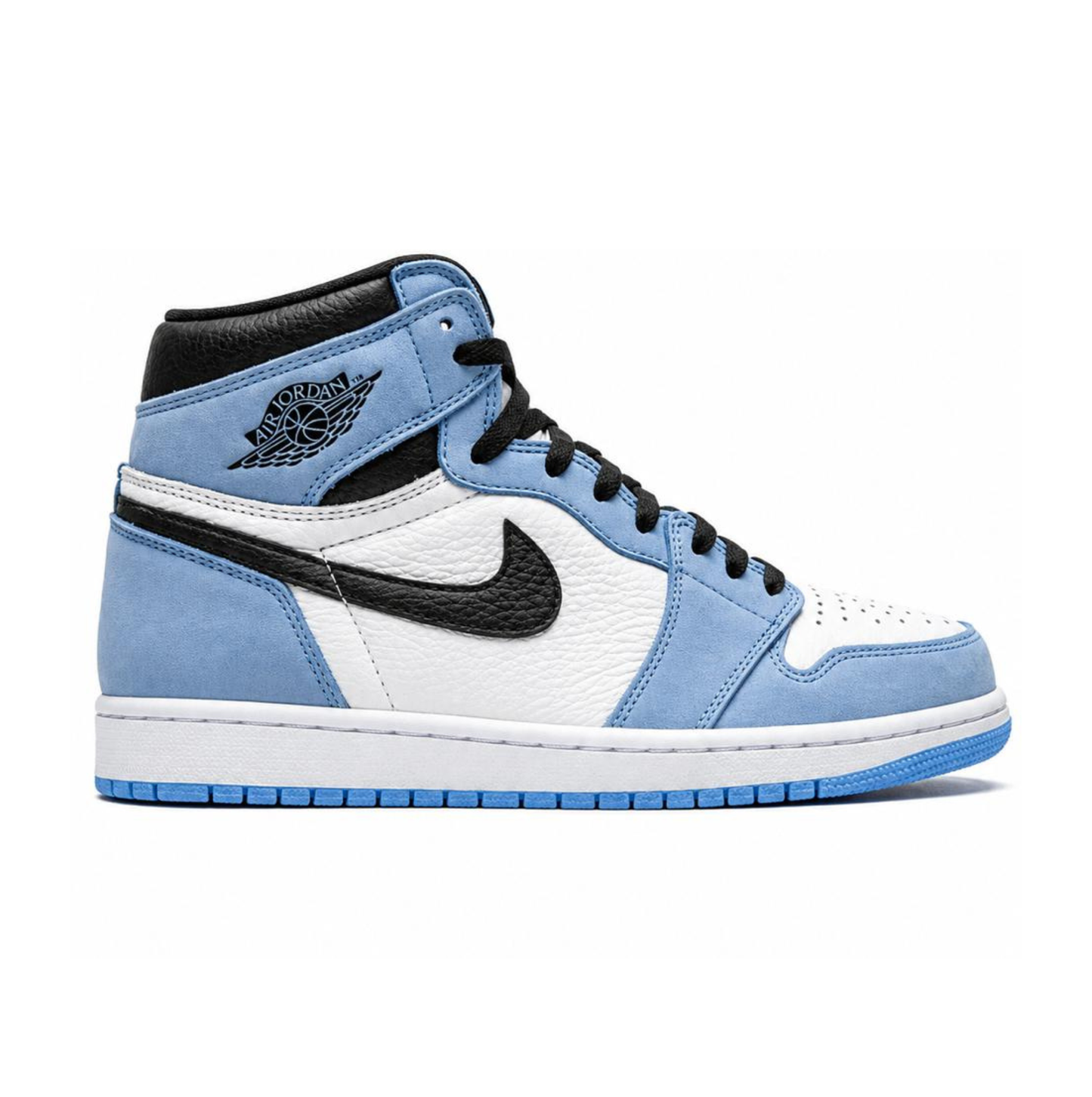 JORDAN 1 RETRO HIGH ‘WHITE UNIVERSITY BLUE BLACK