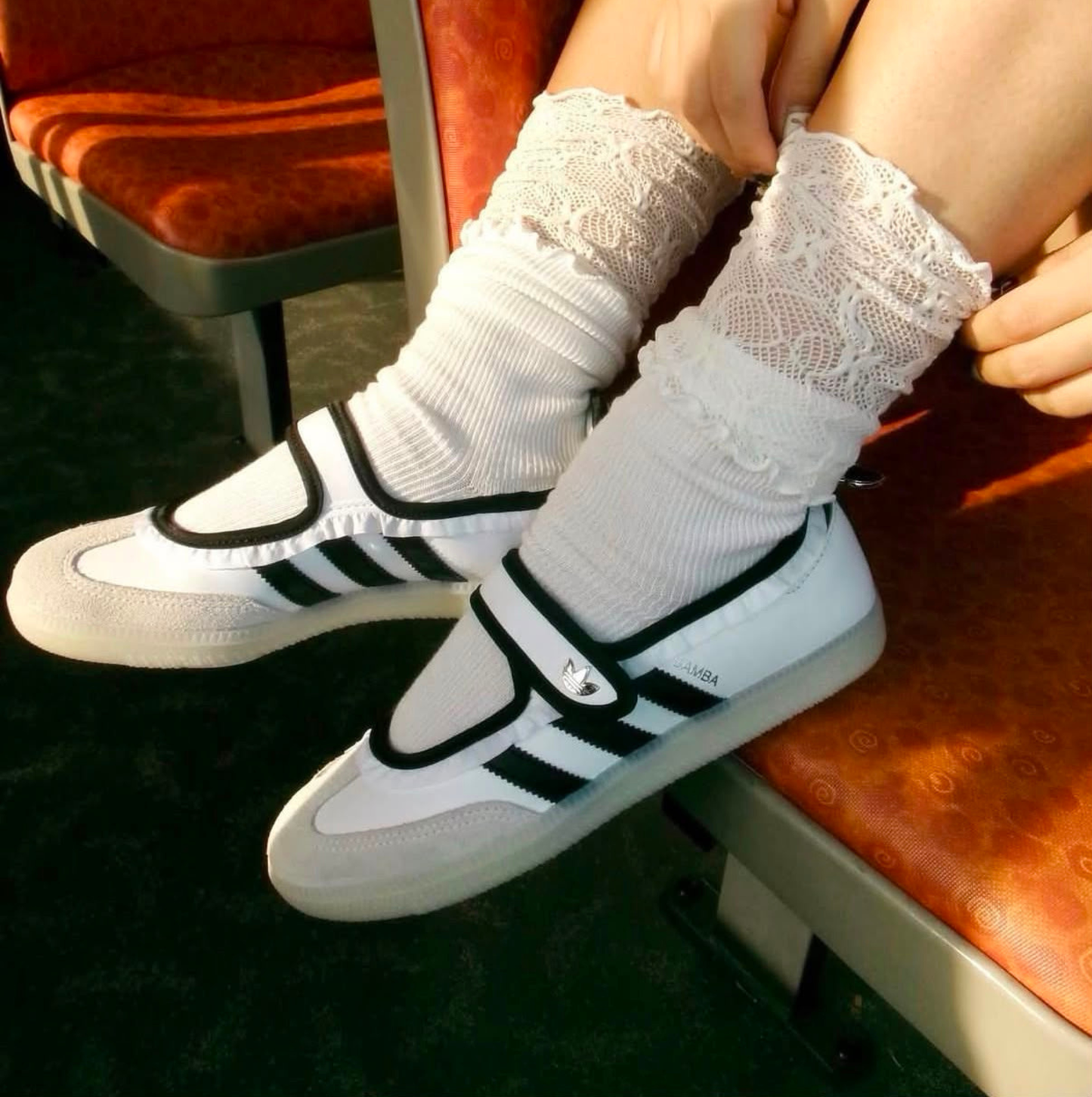 Adidas Samba Jane "Ruffle Pack White Black"
