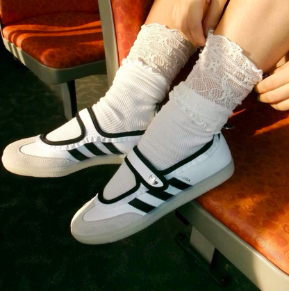 Adidas Samba Jane "Ruffle Pack White Black"