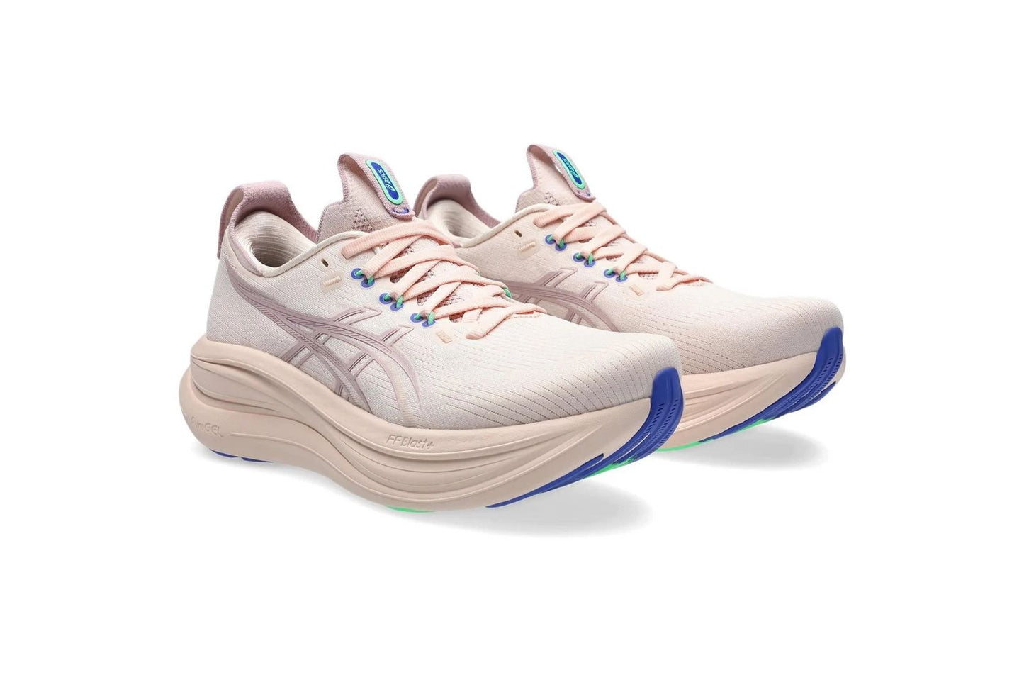 Asics GEL-NIMBUS 28 Pearl Pink/Morganite colorway.