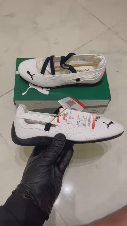 Puma Speedcat Ballet "white with black elastic straps"