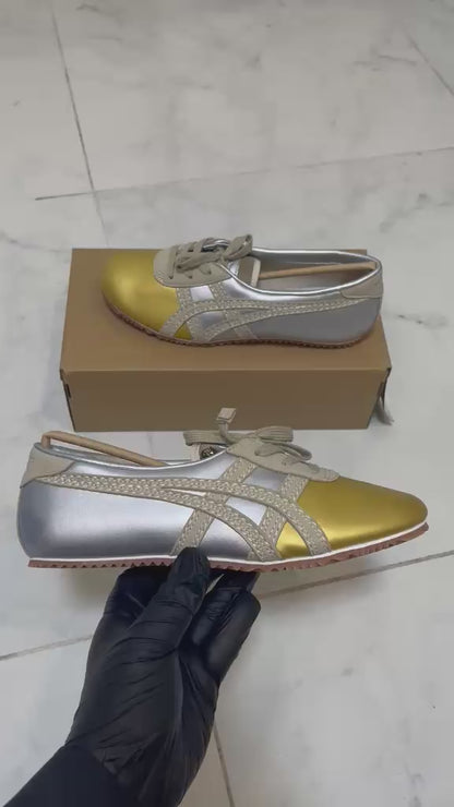 Versace x Onitsuka Tiger "silver and gold"