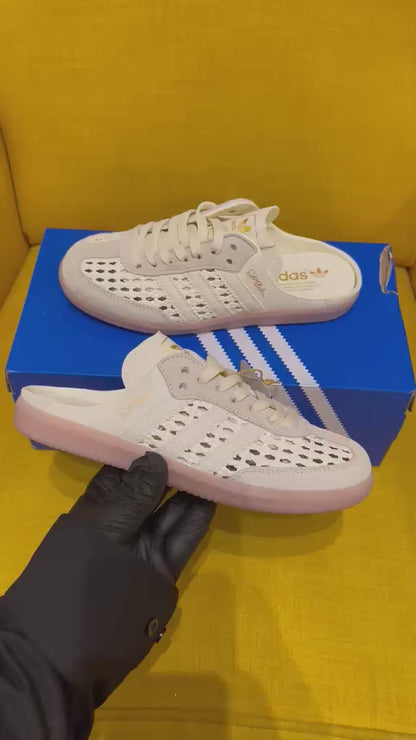 Adidas Samba Mule Woven 'Crew White'